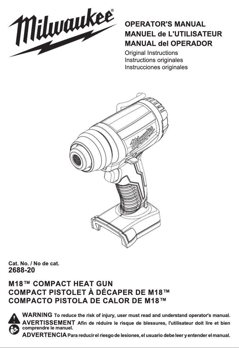 First page image of the manual for M18 2688-21