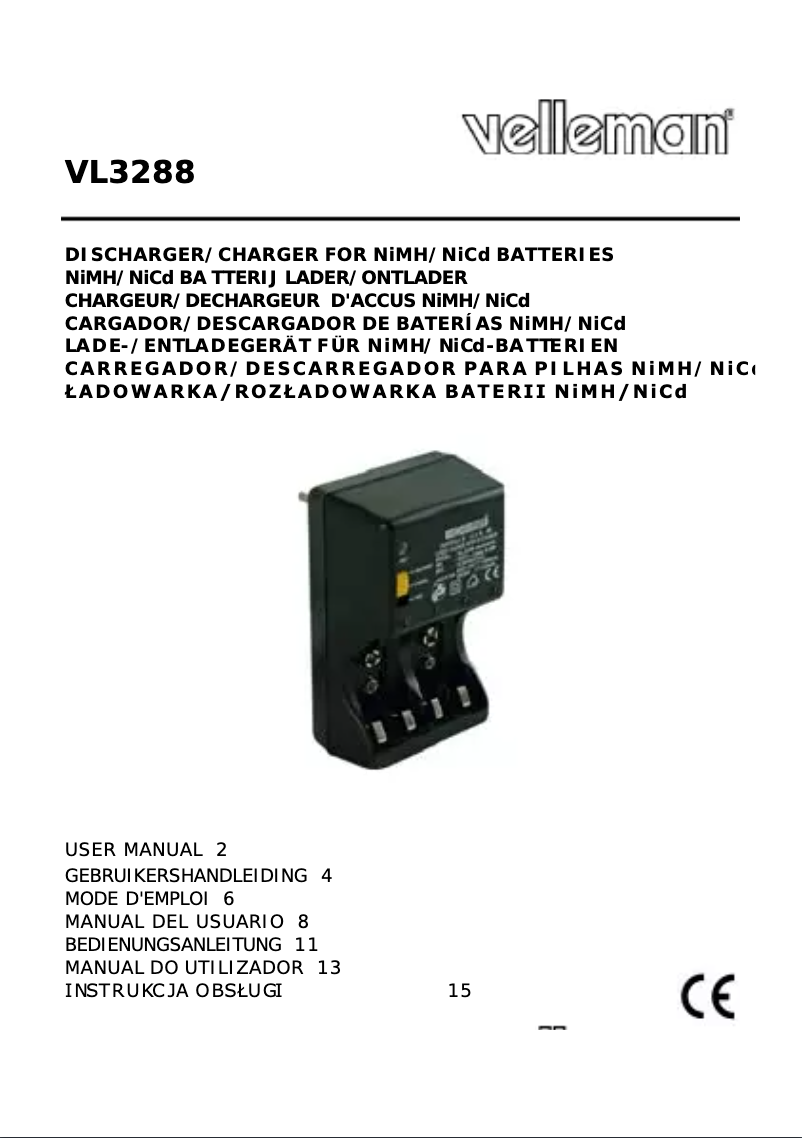 First page image of the manual for VL3288