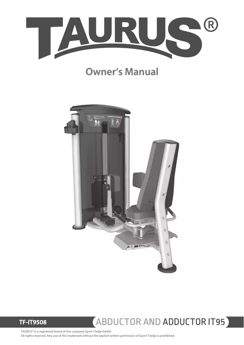 Page 1 of the manual User Manual Taurus Abductor and Adductor IT95
