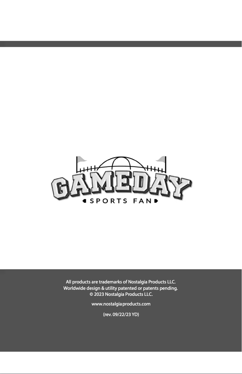 Page 1 of the manual User Manual GameDay GDLSAS8RDSL