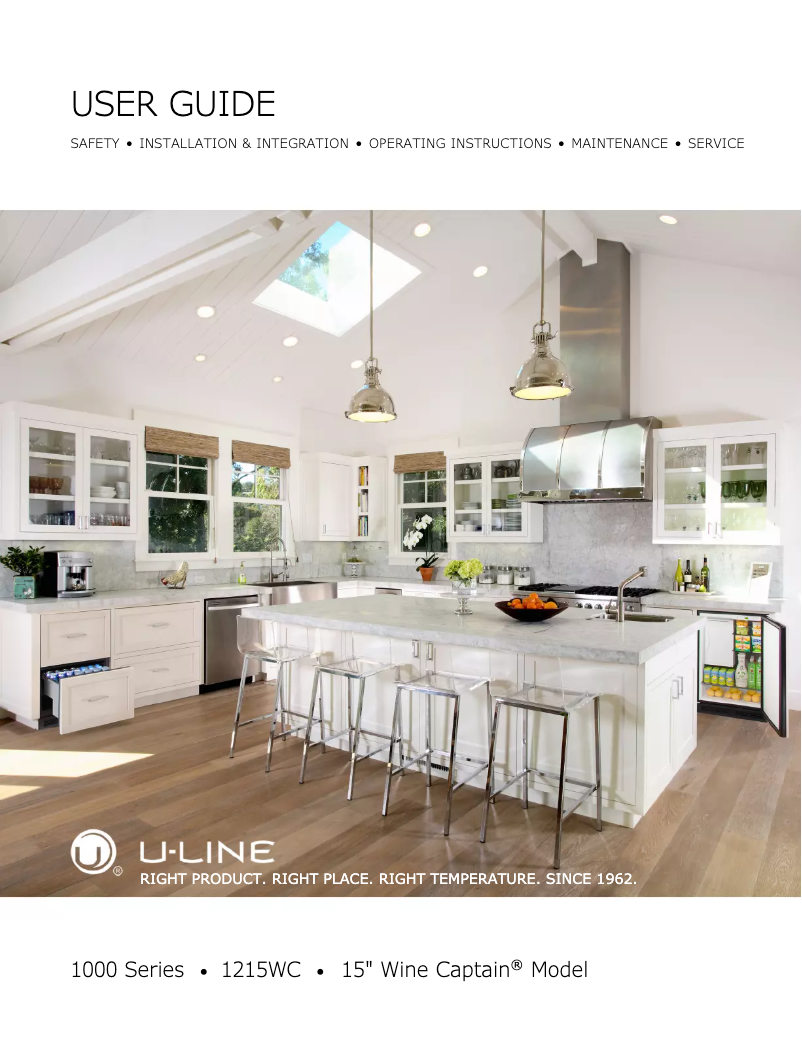 First page image of the manual for Wine Captain U-1215WCS-00A