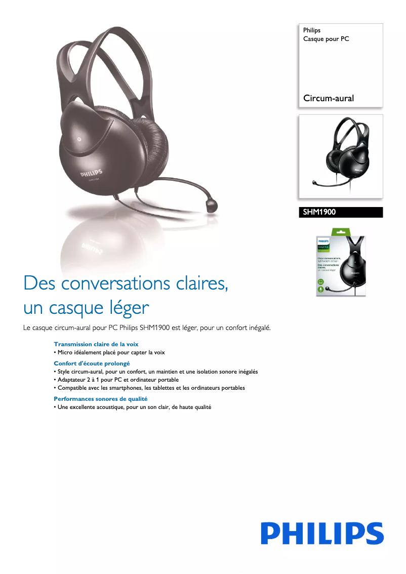 Image de la première page du manuel de l'appareil SHM1900