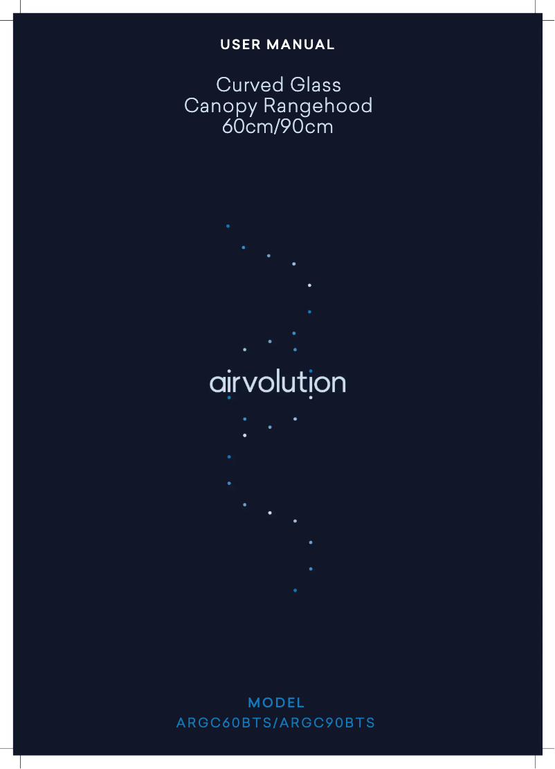 Page 1 of the manual User Manual Airvolution ARGC90BTS