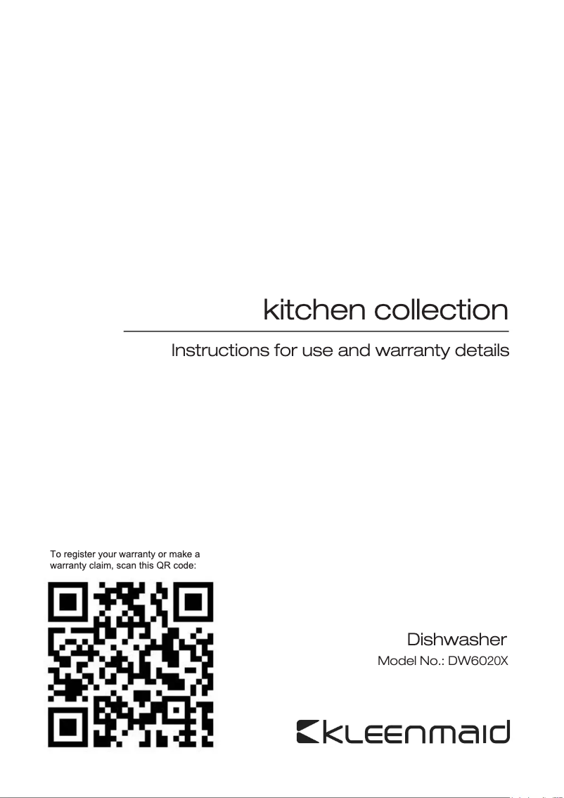 First page image of the manual for DW6020X