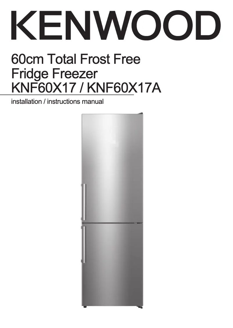 First page image of the manual for KNF60X17A