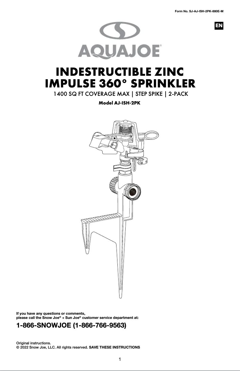 First page image of the manual for AJ-ISH-2PK