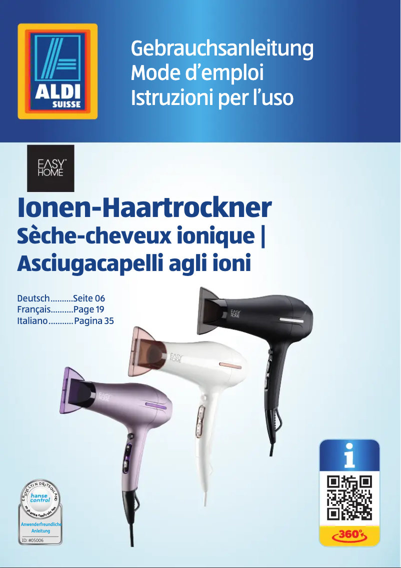 Page 1 of the manual User Manual Easy Home GT-HDi-09