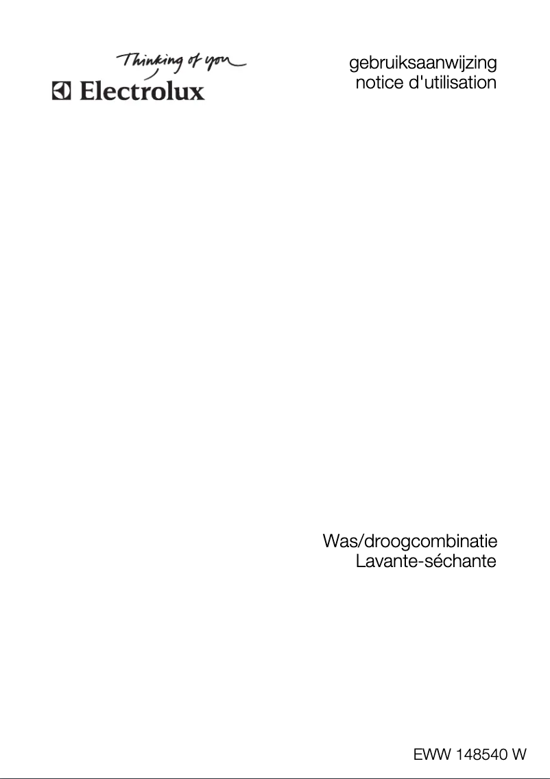 Page 1 of the manual User Manual Electrolux EWW148540W