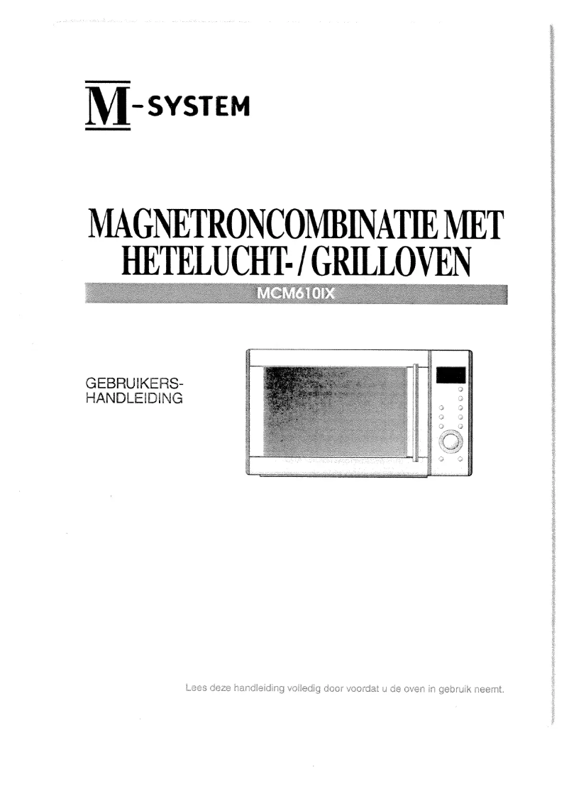Page 1 of the manual User Manual M-System MCM 610IX