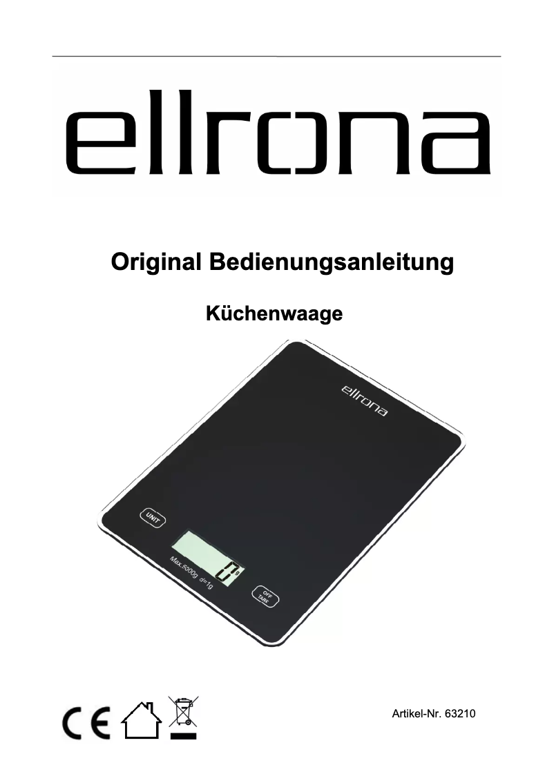 Page 1 of the manual User Manual Ellrona 63210