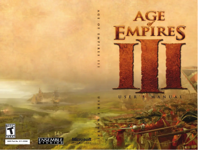 Page 1 de la notice Manuel utilisateur Microsoft Age of Empires III (PC)