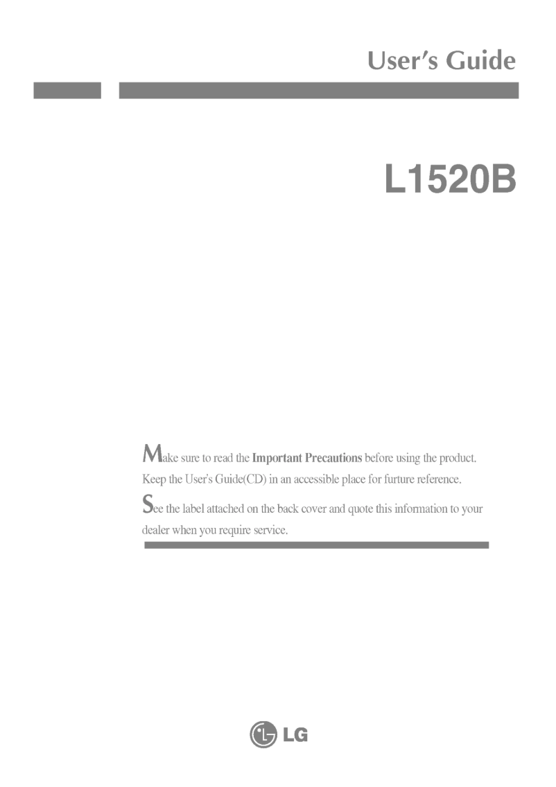 First page image of the manual for L1520BM