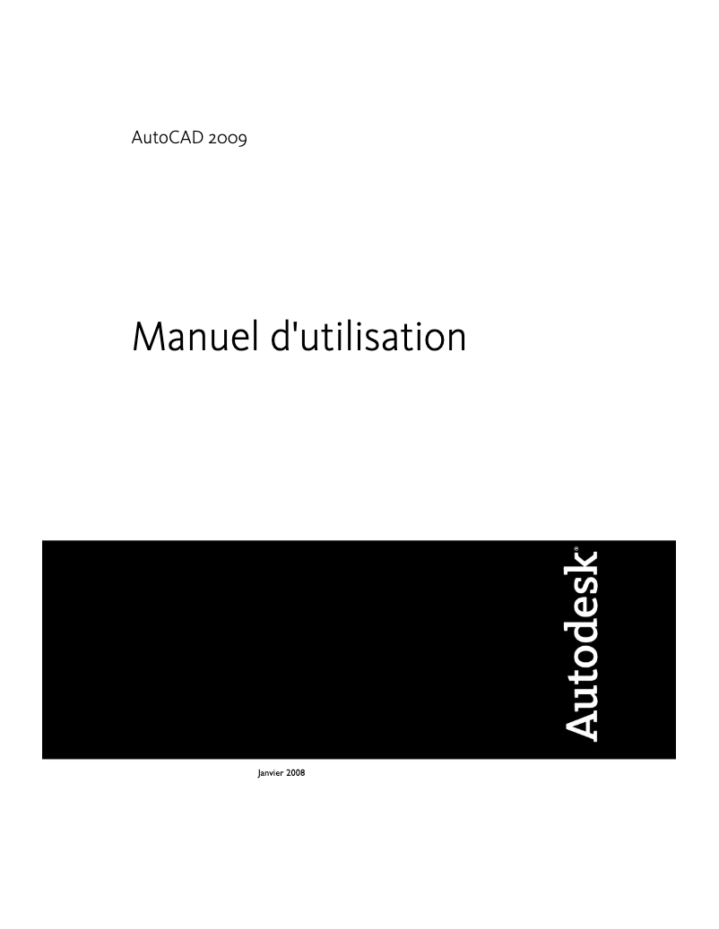 First page image of the manual for AutoCAD 2009