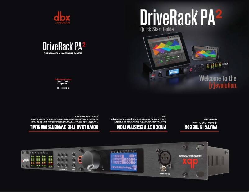 First page image of the manual for DriveRack PA2