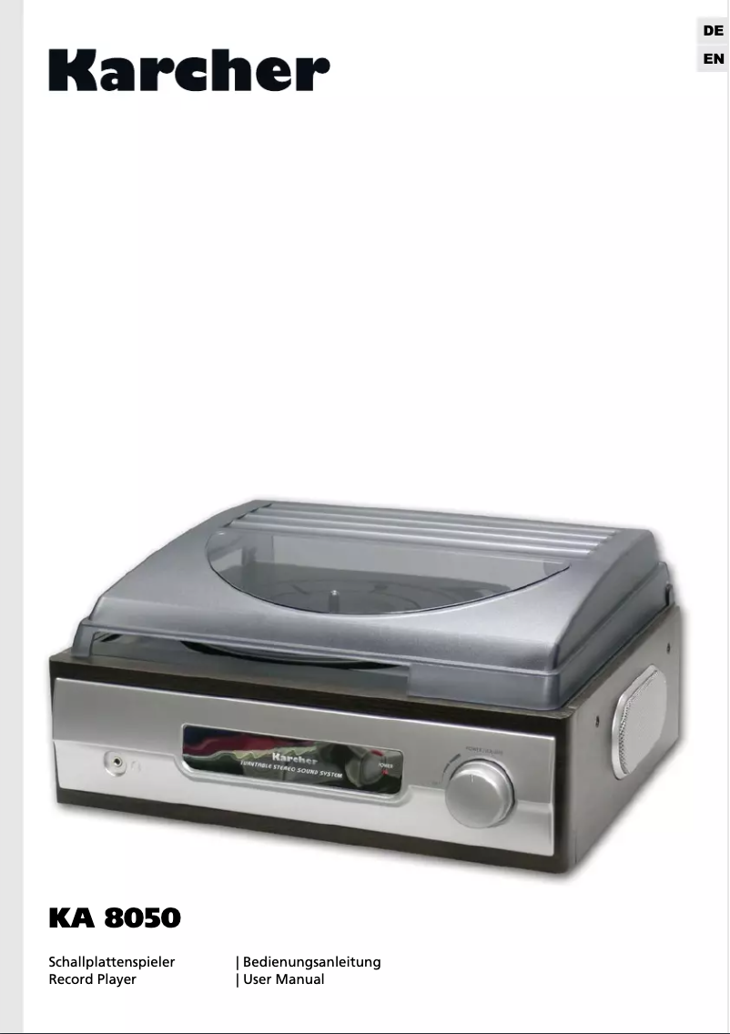 First page image of the manual for KA 8050