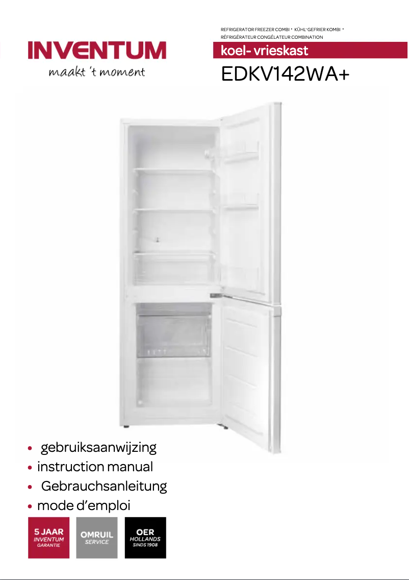 Page 1 of the manual User Manual Inventum EDKV142WA+