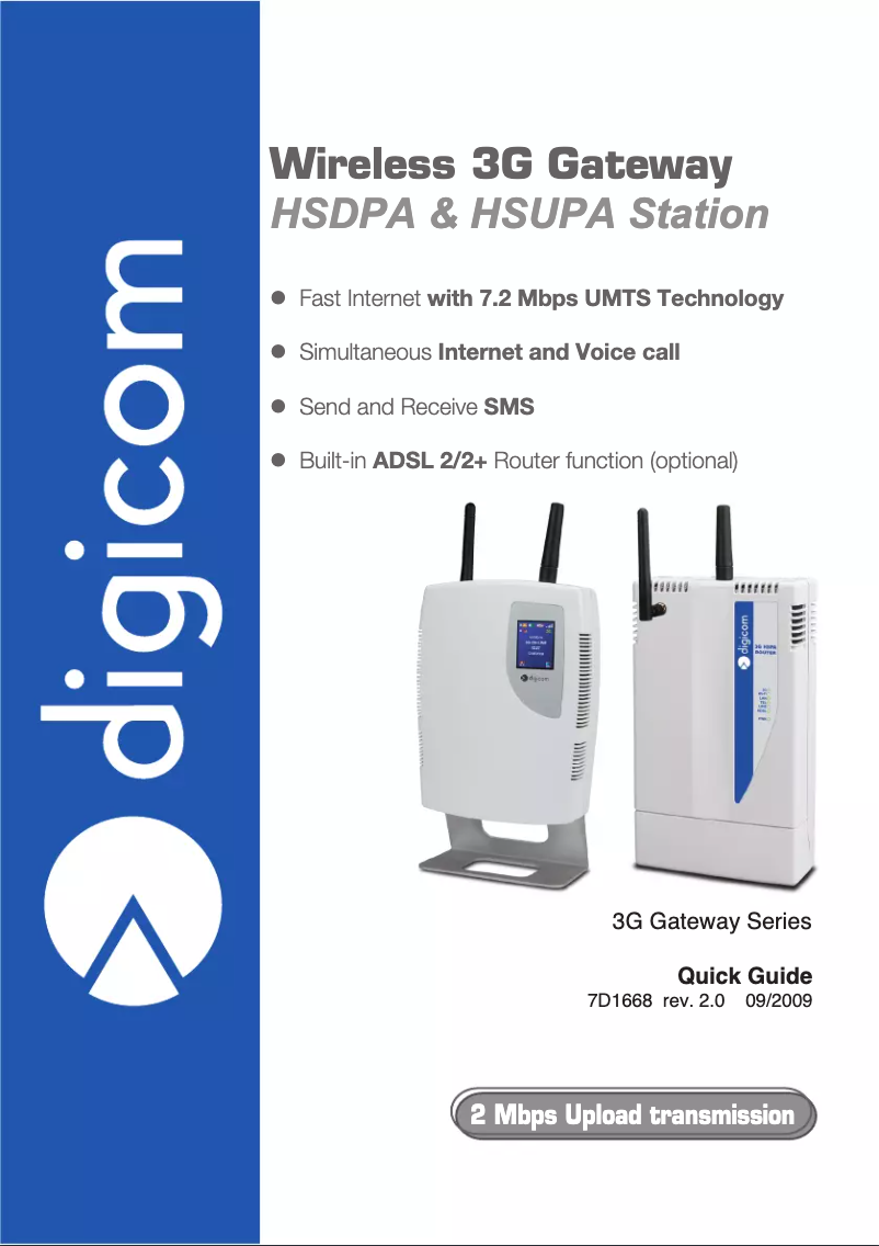 Page 1 of the manual User Manual Digicom 3G SOHO