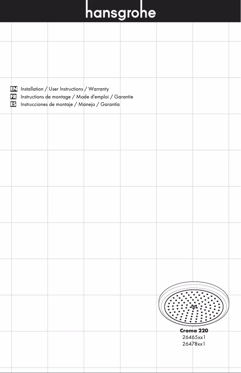 Image de la première page du manuel de l'appareil Croma 220