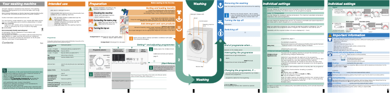 First page image of the manual for WM14E470EE