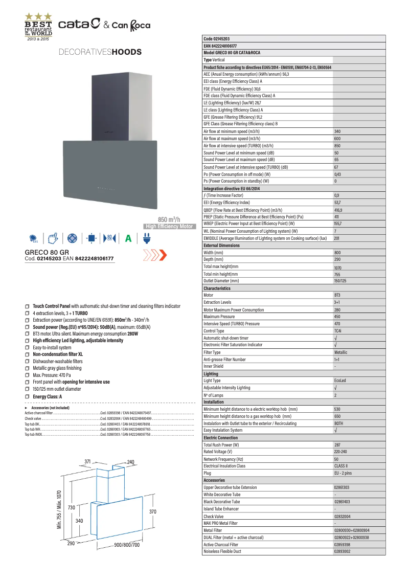 First page image of the manual for GRECO GR