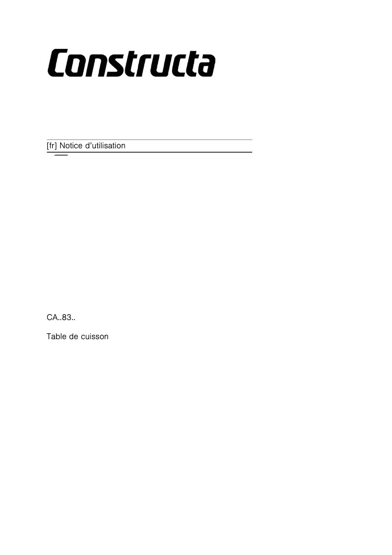 First page image of the manual for CA428355