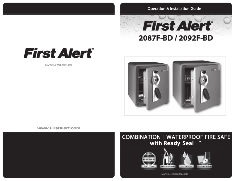 Page 1 of the manual User Manual First Alert 2092F