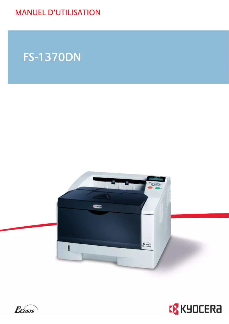 Page 1 of the manual User Manual Kyocera FS-1370DN