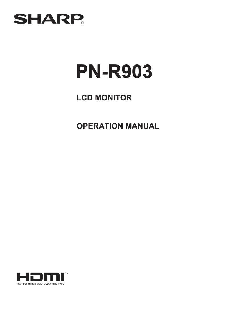 First page image of the manual for PN-R903