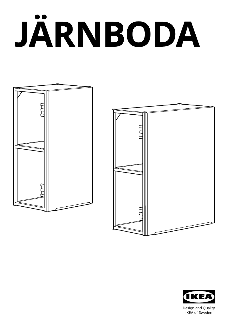 Page 1 of the manual User Manual Ikea JÄRNBODA 805.147.55