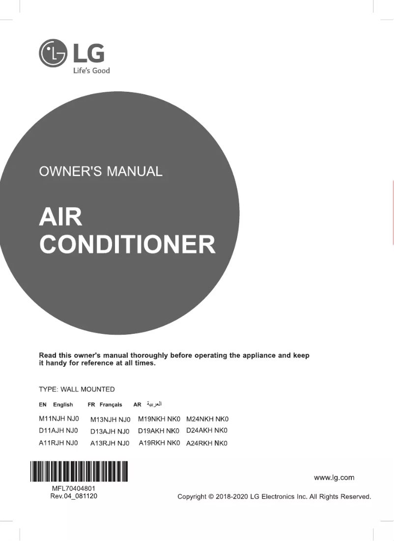 Page 1 of the manual User Manual LG D24AKH
