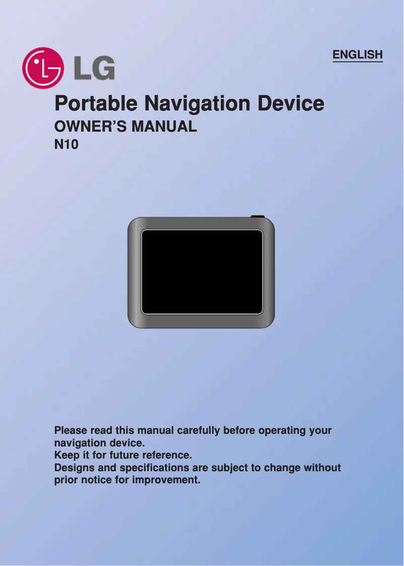 First page image of the manual for N10E PLUS