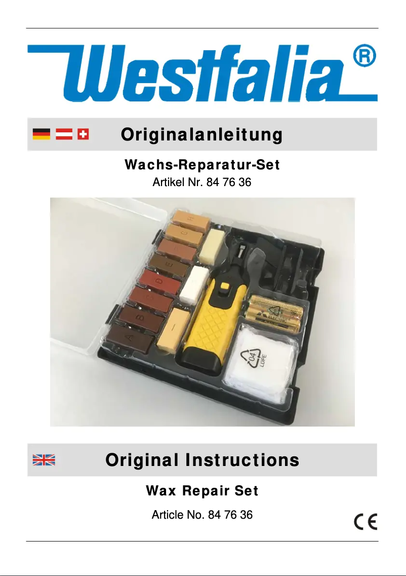 Page 1 of the manual User Manual Westfalia 847636