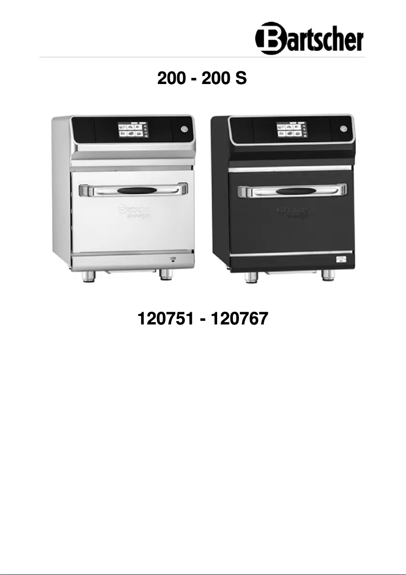 Page 1 of the manual User Manual Bartscher 200 S