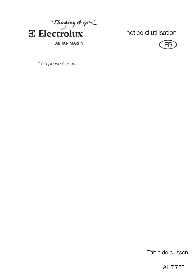 First page image of the manual for AHT7831X