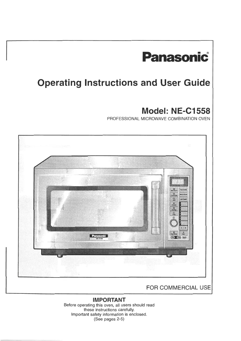 Page 1 of the manual User Manual Panasonic NE-C1558