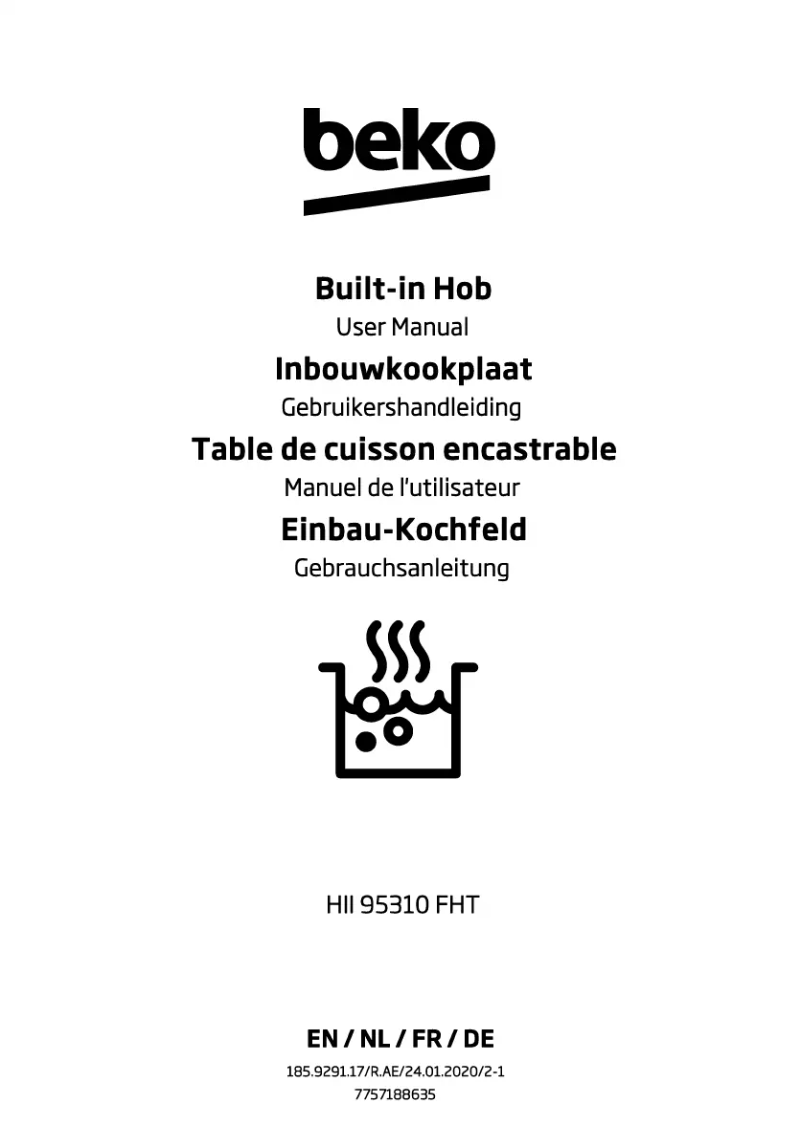 First page image of the manual for HII95310FHT