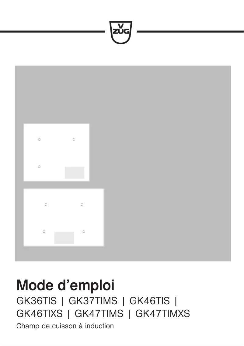 Page 1 of the manual User Manual V-Zug GK47TIMSFO