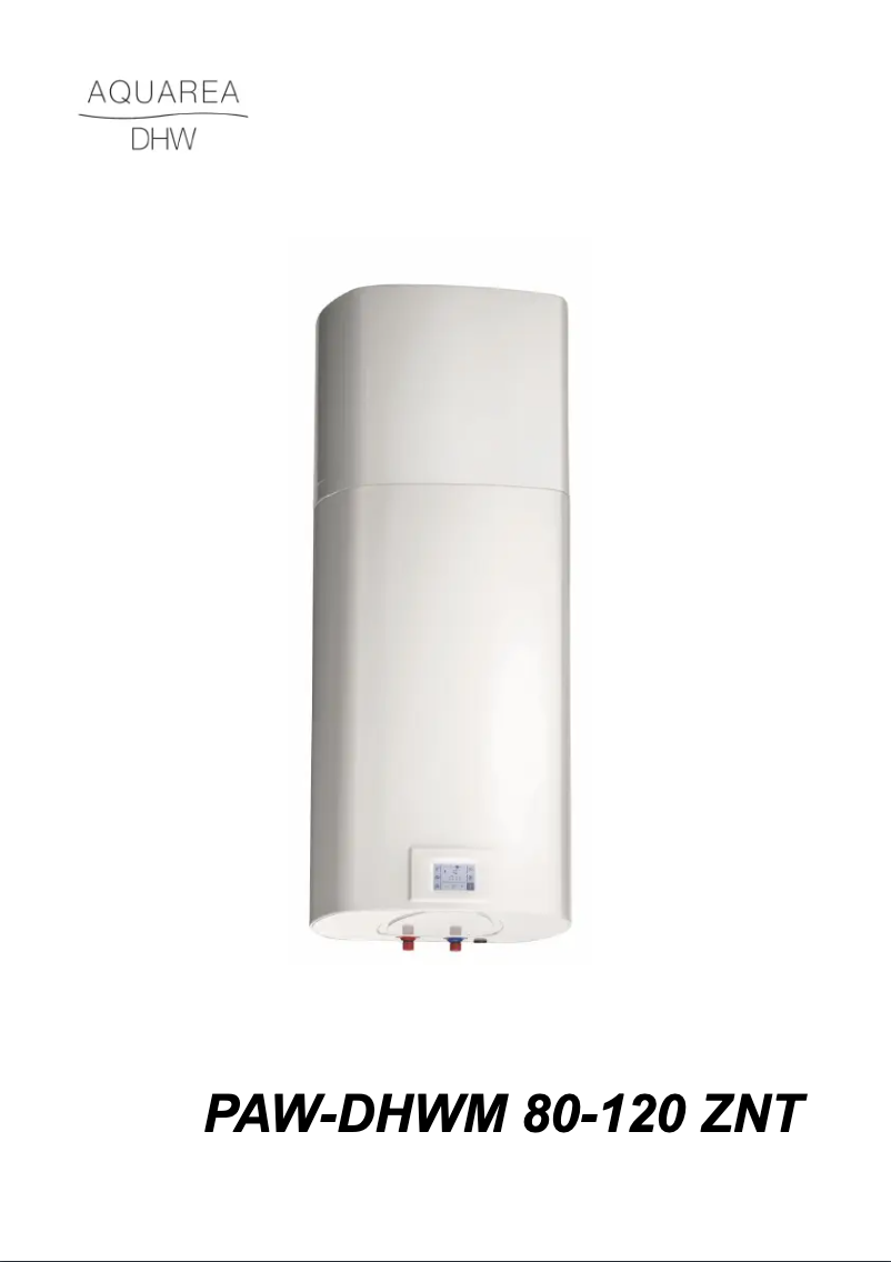 First page image of the manual for Aquarea DHW