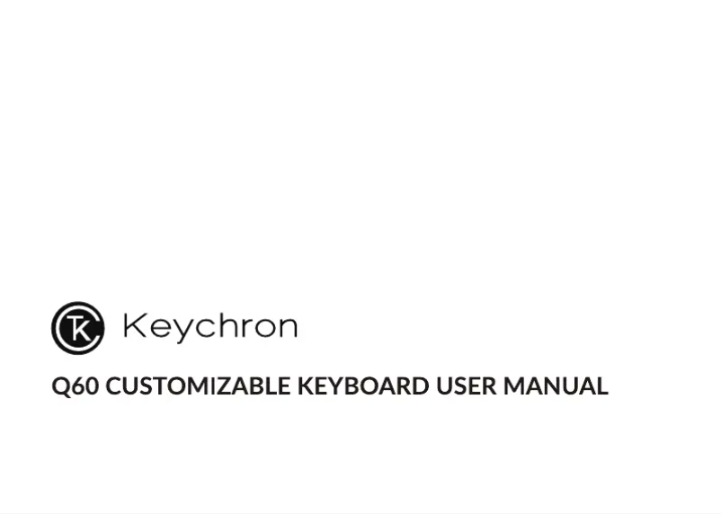 First page image of the manual for Q60