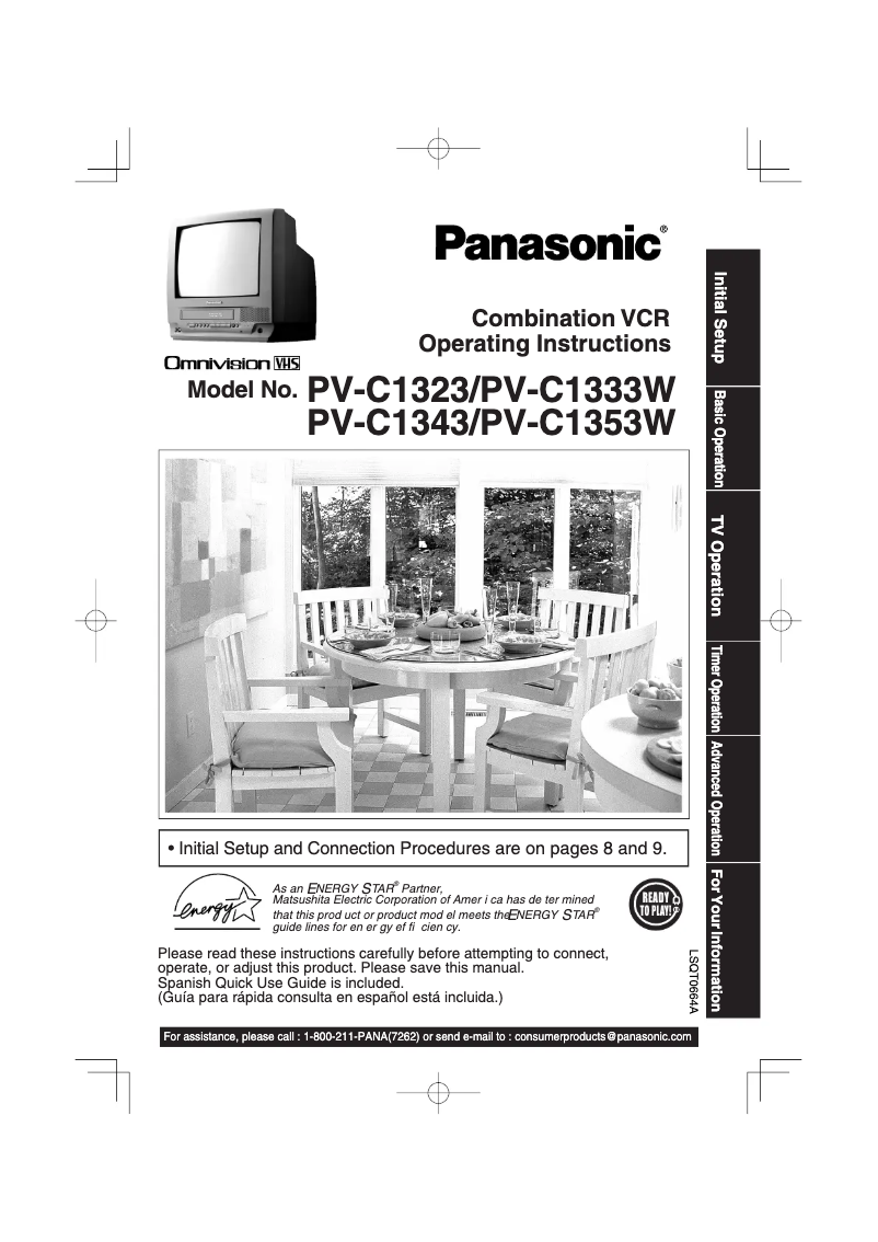 Page 1 of the manual User Manual Panasonic PV-C1333W