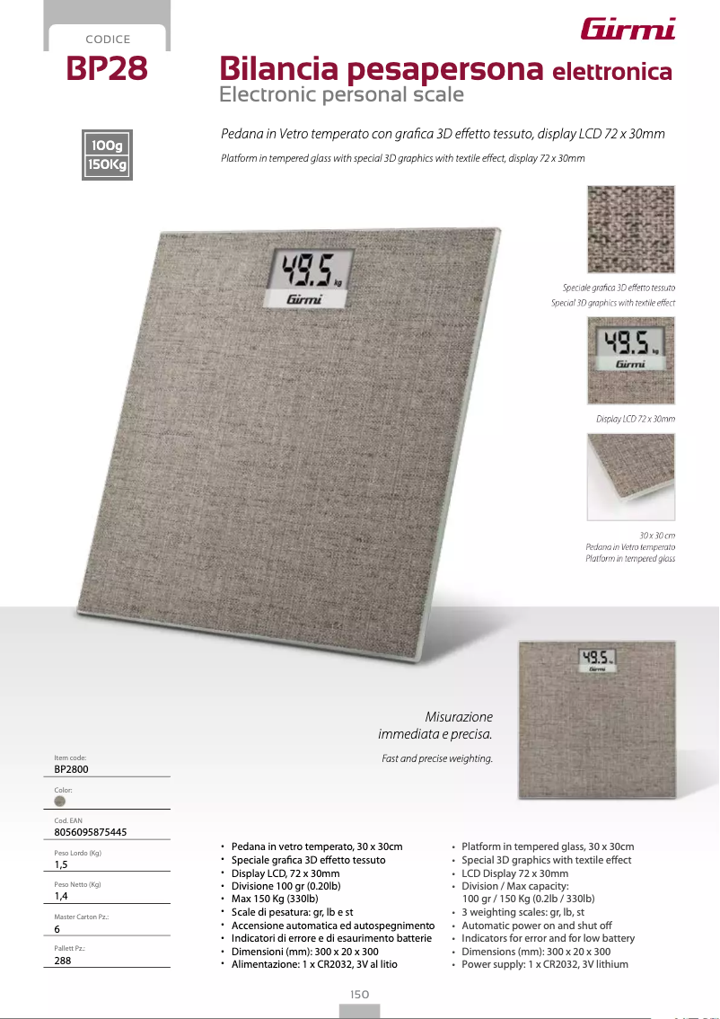 First page image of the manual for BP28