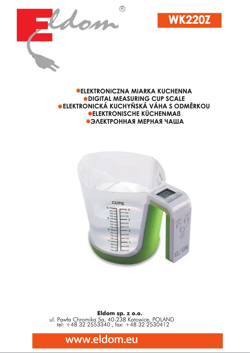 First page image of the manual for WK220Z