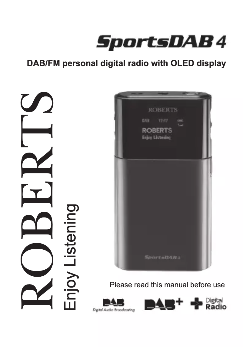 First page image of the manual for SportsDAB 4