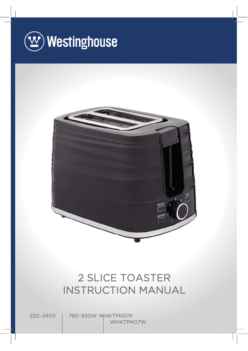 First page image of the manual for WHKTPK07K