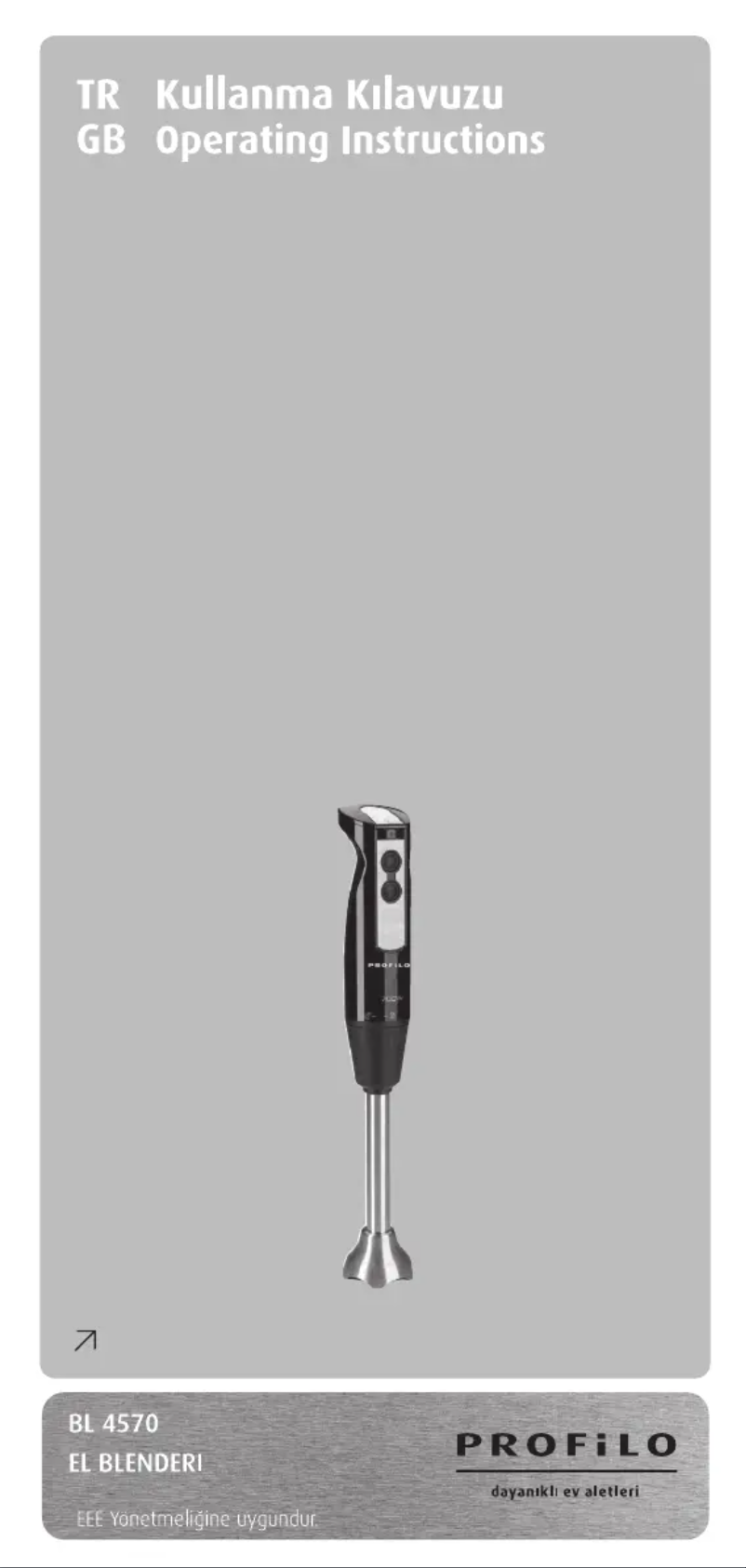 Page 1 of the manual User Manual Profilo BL4570