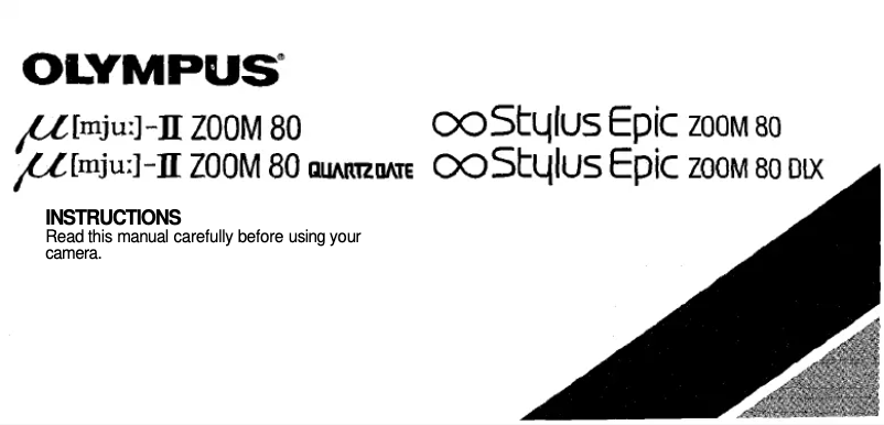 Image de la première page du manuel de l'appareil Mju II Zoom 80