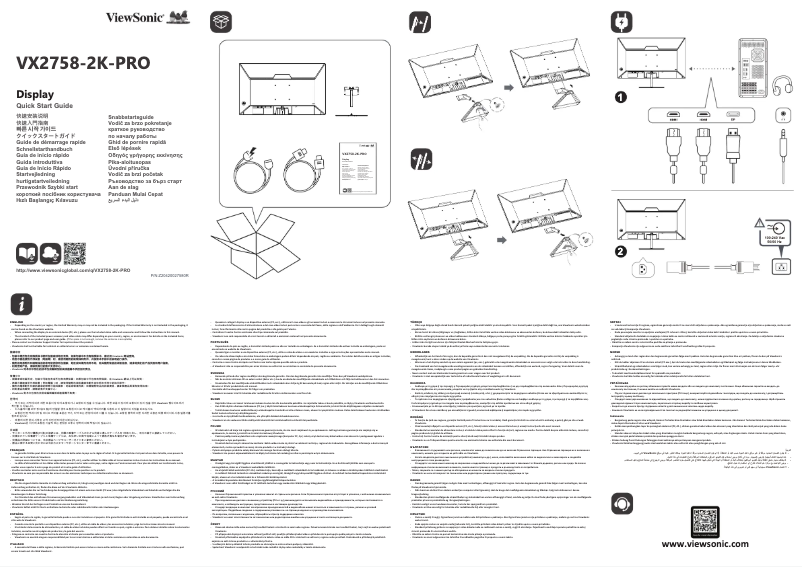 Image de la première page du manuel de l'appareil VX2758-2K-PRO