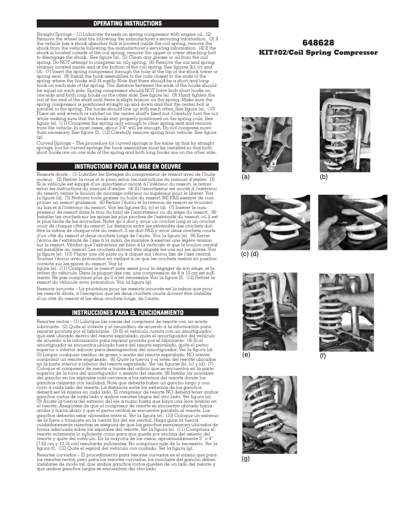 First page image of the manual for 648628