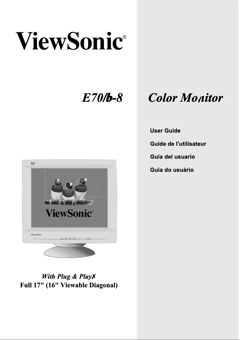 Image de la première page du manuel de l'appareil E70b