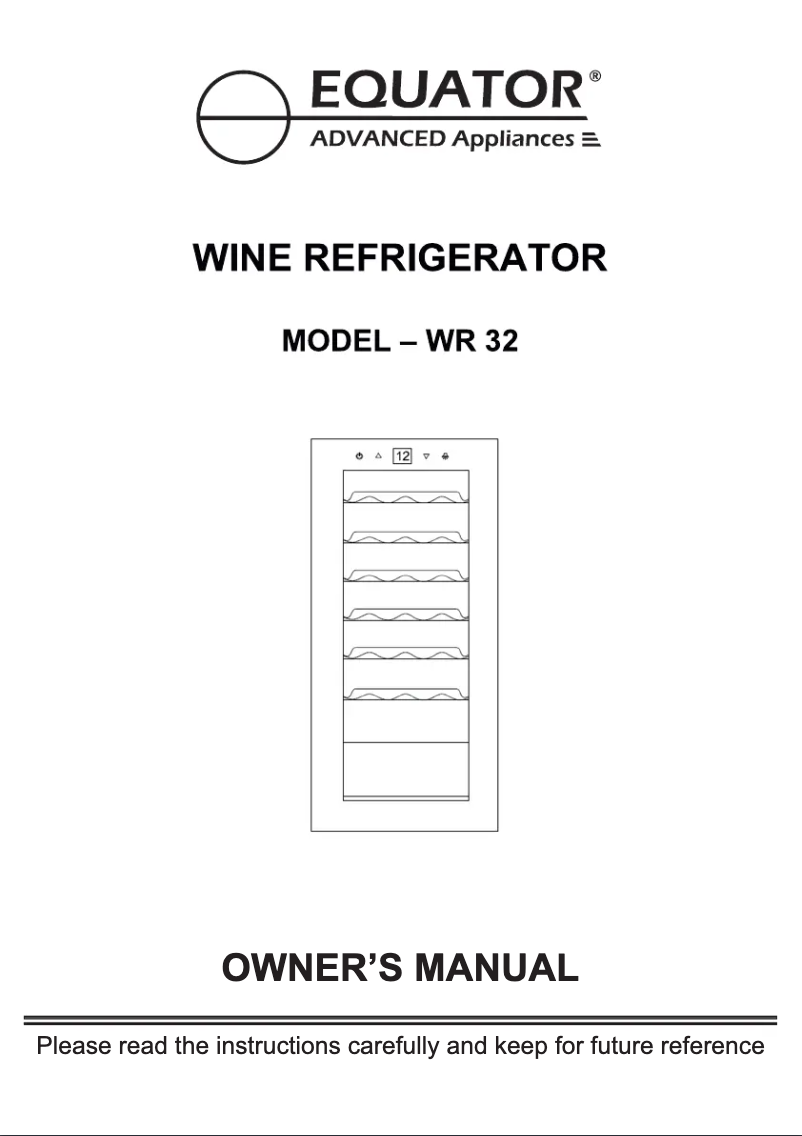 First page image of the manual for WR 32